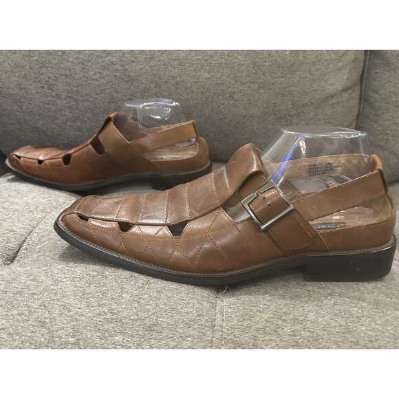 Stacy Adams Leather Sandals Men's size 9.5 - Picture 4 of 9